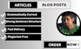 do article writing and blog post