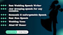 do wedding speech, best man speech, maid of honor and all wedding speech