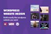 create wordpress website design with elementor pro