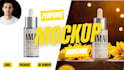 do 3d mockup and label design for perfume skincare product
