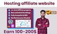 make a hosting affiliate website with autoblogs