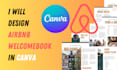 design professional airbnb welcome book in canva