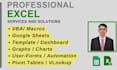 do excel, google sheets automation using vba, macros and interactive dashboards
