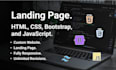 make your landing page using HTML CSS js and bootstrap