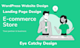 create elementor ecommerce website landing page design