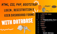 create login and registration pages using PHP