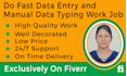 do excel data entry job and data typing work job