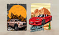 draw car automotive vehicle vector illustration for tshirt