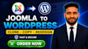 professionally convert clone, copy joomla to wordpress website