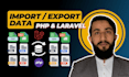import export data in database, excel, json, pdf, XML, text doc