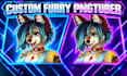 draw a custom furry pngtuber model for streaming