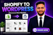 convert clone, copy, shopify to wordpress woocommerce site