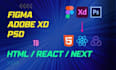 convert figma to html, xd to html, psd to html responsive