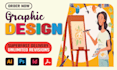 do graphic design, adobe illustrator, photoshop editing, and logo artist