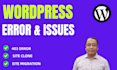 fix wordpress critical error, fatal error, white screen
