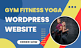 create responsive health fitness gym yoga  wordpress web