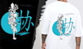 create a minimal streetwear graphic tshirt design