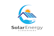 make modern solar panel power energy and electrical logo