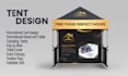 design an custom canopy tent, table cover and feather flag