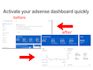 activate your adsense dashboard quickly