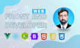 your front end web developer using HTML,CSS, bootstrap,react js and jquery