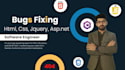 develop or fix backend, frontend, jquery, dotnet angular, wordpress, bugs
