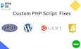 do fix custom php scripts