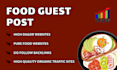 provide high quality guest post on food and cooking blogs