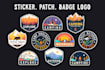 make badges logo designs, stickers, patches and clothing