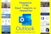 do responsive outlook HTML email template or newsletter