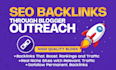 do SEO backlinks through blogger outreach on niche sites