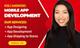 develop a professional ai mobile app and android chatbot app