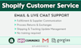customer support email and live chat support dropshipping business manager