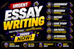 do urgent essay writing as an essay writer expert