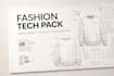 create production ready fashion clothing tech pack with flat sketch