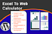 create custom web calculator for wordpress or sites