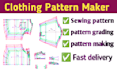 create sewing patterns with professional grading as a sewing pattern expert