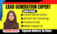 do lead generation, linkedin, b2b lead and collect  email list for your business