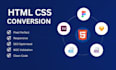 convert PSD, figma, xd, sketch, pdf to HTML CSS