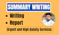 do essay writing, research and summary writing
