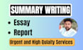 do essay writing, research and summary writing