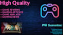 write exceptional gaming articles and reviews