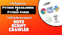 python coder and python programmer create python crawlers, bots, and scripts