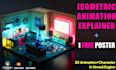 make 3d isometric explainer video animation