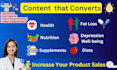 be creative health copywriter SEO supplements, lifestyle and nutrition blogs