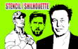 draw professionally silhouette logo or stencil to your picture
