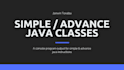 create simple and advance java classes in console program