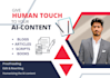 humanize and edit ai content professionally