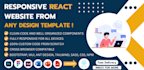 create responsive react website with material UI and tailwind CSS