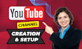 create and setup youtube channel, logo, banner and optimize